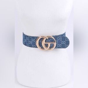 Denim Logo Statement Belt